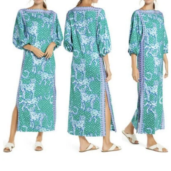 Lilly Pulitzer Silva Maxi Dress On The Prowl Print - Picture 1 of 9